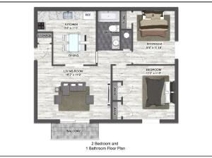 2 Bed 1 Bath | Frontier Apartment