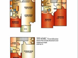 Titanic 4 Bed Townhome | Legacy Springs | Riverton UT Apartments