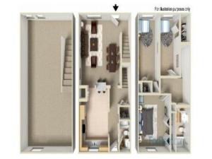 3 Bed 1.5 Bath Floorplan