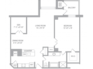 1BR/1BA DEN MODERNIZED