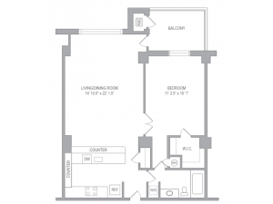 Floor Plan 1 | Apartments In Arlington VA | Courtland Towers