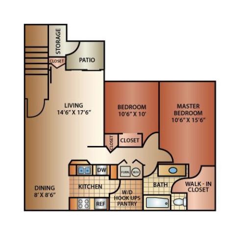 Falcon 1 Bed Apartment Wingpointe