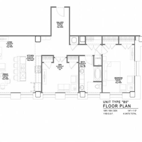 1 Bedroom Floor Plan | Luxury Apartments In Kansas City Missouri | The Power  Light Building