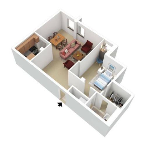 3D Floor plan of Tier 15