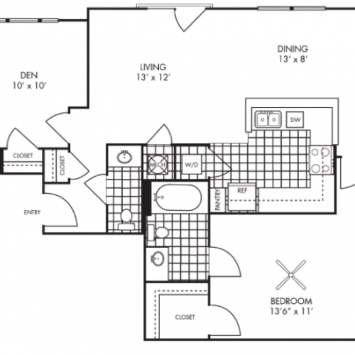 1BB 1 Bed Apartment Penrose Apartments
