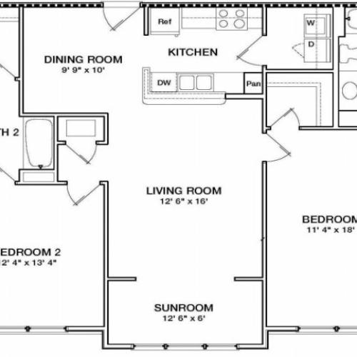 3 Bedroom HC 3 Bed Apartment Marsh View Place