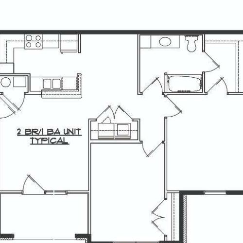 2 bed 1 bath handicap