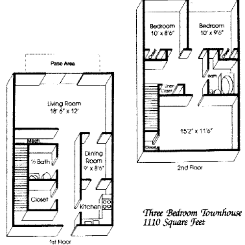 2 Bedroom, 1.5 Bath 2 Bed Apartment Boonsboro Village Apartments