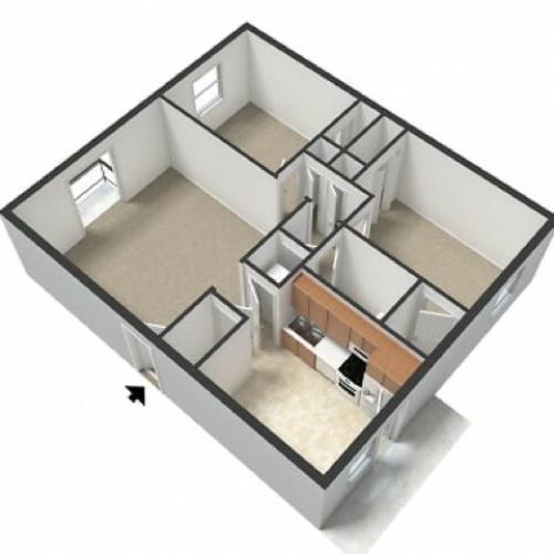 Harvard 2 bedroom 1.5 bathroom