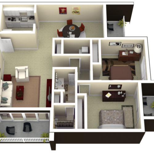 Townhouse 2 Bed Apartment Regency Park Apartments