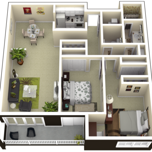 Townhouse 2 Bed Apartment Regency Park Apartments