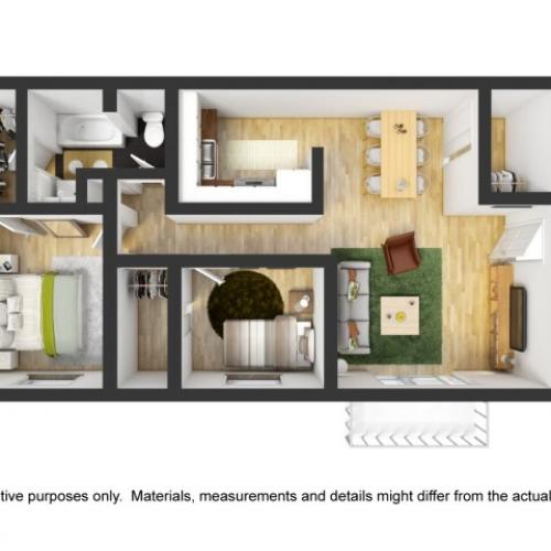 Highland 1 Bed Apartment Copper Hill Apartment Homes Apartments