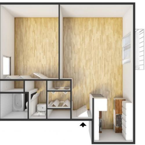 1 Bed Row (B) 1 Bed Apartment Sutton Place Apartments and Townhomes