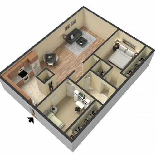 Floor Plan 1 | Sacramento Apartments | Villa Regia