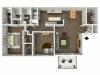 Cornerstone: 2 Bedroom, 2 Bath Apartment, 1250sqft