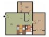East Manor 2 Bedroom Floor Plan 2D