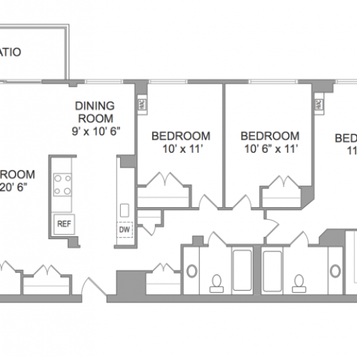 3 Bedroom Apts in Arlington VA | Wildwood Park