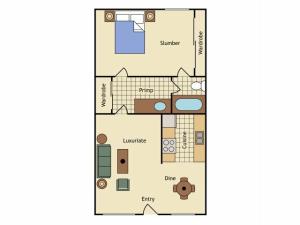 Floor Plan 1 | UC Davis Apartments | University Court