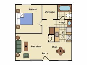 Floor Plan 3 | UC Davis Off Campus Housing | University Court