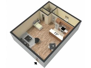 Studio Floor Plan | Studio Apartments Sacramento | Villa Regia
