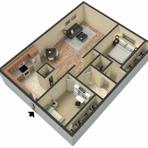 2 Bdrm Floor Plan | 1 Bedroom Apartments Sacramento Ca | Villa Regia