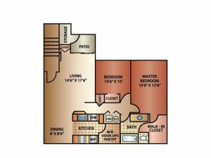 Haven 2 Bed Floor Plan | Orchard Cove | Roy, UT Apartments