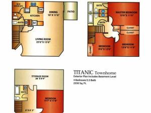 Titanic 4 Bedroom Townhome | Legacy Springs | Riverton UT Apartments