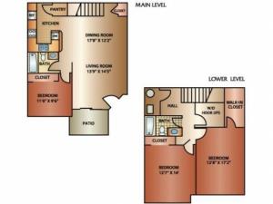 3 Bedroom 2 Bath Townhome, 1550 sq. ft