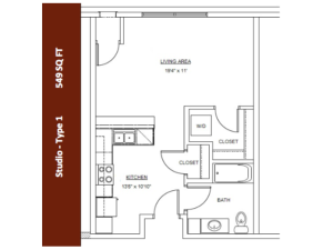 Type 1 Luxury Apartments Rochester MN | 501 on First