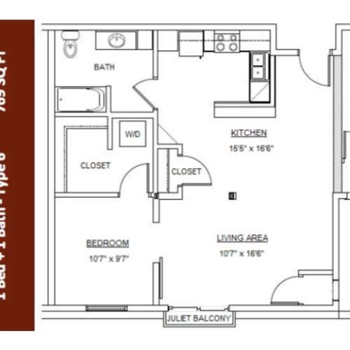 Type 6 Luxury Apartments Rochester MN | 501 on First