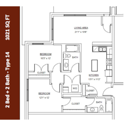 Type 14 Luxury Apartments Rochester MN | 501 on First