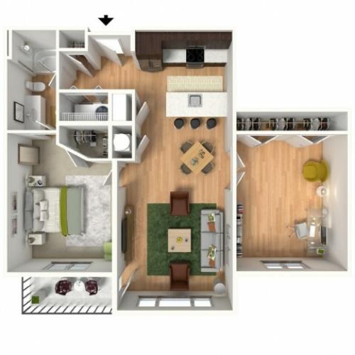 Floor Plan 1 | Lees Summit Apartments | Summit Square