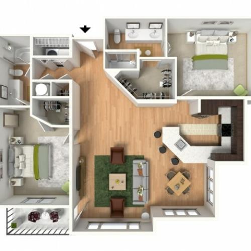 Floor Plan 2 | Lees Summit MO Apartments | Summit Square
