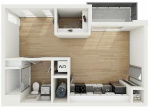 S5 Studio Floor Plan | 2501 Beacon Hill | Kansas City, MO Apartments