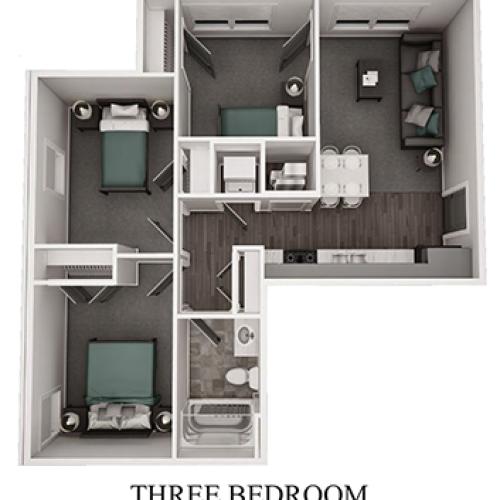 3 bedroom 3 D