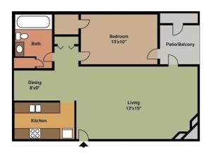 Pebblecreek 1 Bedroom Floor Plan
