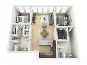 2 Bedroom floor plan Chesterfield Lofts