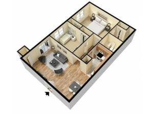 Bradford Park 2 Bedroom floor Plan