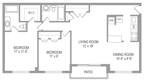 Two-Bedroom Handicap Accessible Floor Plan