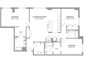 Arlington Apartments | Thomas Court | Floorplan 9