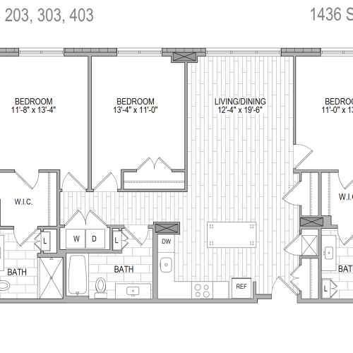 Residence 216,316,416 | 3 Bed Apartment | Cherry Hill Apartments