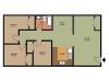 Embassy 3 bed floor plan 2D